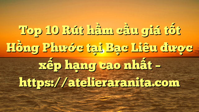 Top 10 Rút hầm cầu giá tốt Hồng Phước tại Bạc Liêu  được xếp hạng cao nhất – https://atelieraranita.com