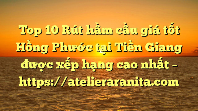 Top 10 Rút hầm cầu giá tốt Hồng Phước tại Tiền Giang  được xếp hạng cao nhất – https://atelieraranita.com