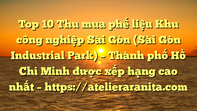 Top 10 Thu mua phế liệu Khu công nghiệp Sài Gòn (Sài Gòn Industrial Park) – Thành phố Hồ Chí Minh được xếp hạng cao nhất – https://atelieraranita.com