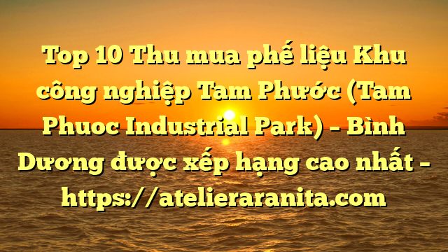 Top 10 Thu mua phế liệu Khu công nghiệp Tam Phước (Tam Phuoc Industrial Park) – Bình Dương được xếp hạng cao nhất – https://atelieraranita.com