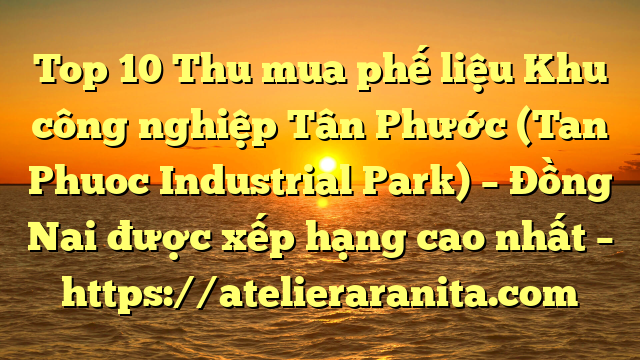 Top 10 Thu mua phế liệu Khu công nghiệp Tân Phước (Tan Phuoc Industrial Park) – Đồng Nai được xếp hạng cao nhất – https://atelieraranita.com
