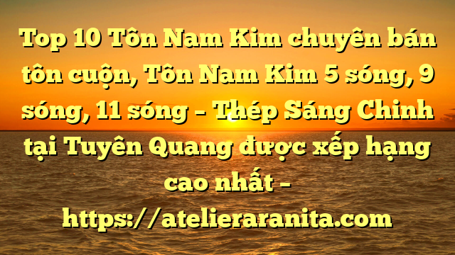 Top 10 Tôn Nam Kim chuyên bán tôn cuộn, Tôn Nam Kim 5 sóng, 9 sóng, 11 sóng – Thép Sáng Chinh tại Tuyên Quang  được xếp hạng cao nhất – https://atelieraranita.com